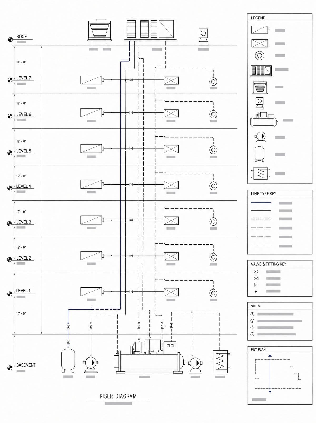 As-built mechanical diagrams